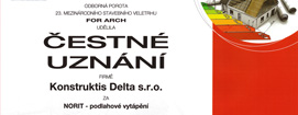 Čestné uznání / FOR ARCH 2012 - 23. mezinárodní stavební veletrh